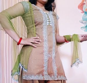 Desiger Shimar Kurta with Patiyala Salwar