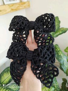 Black Bow Hair Clip