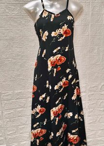 Black Floral Maxi Dress