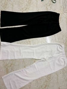 Black &amp; White Flare Pants
