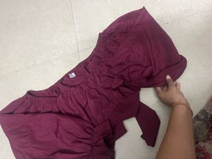 Rust Back Waist Tie Top