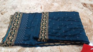 Elegant Teal Saree with Blouse