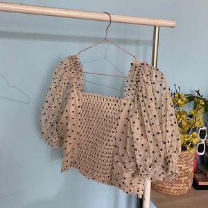 Net Polka Hnm Top