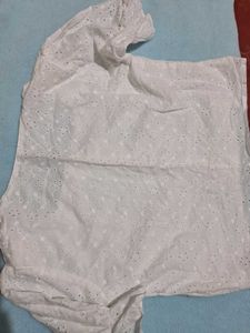 White Floral Embroidered Top