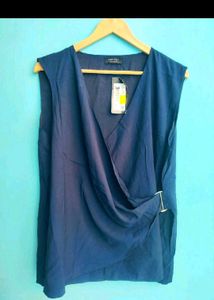 Blue Sleeveless Top
