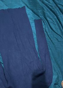 Blue Turtleneck Bodycon Dress