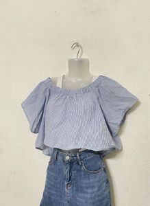 Bershka Made In Spain Off Shoulder Top