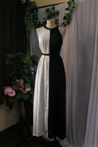 Black &amp; White Maxi Dress