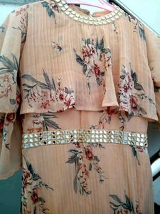 Peach Floral Maxi Dress
