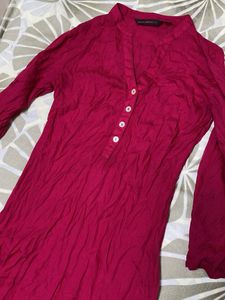 Rangmanch pantaloons Pink Button-Down kurti