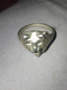 Silver Lion Ring
