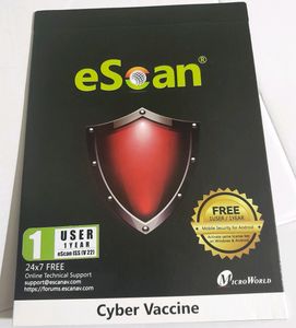 eScan 1 Year Anti-virus For Laptop Cyber Vaccine