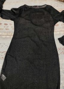 Black Sheer Sleeve Top