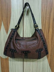 Genuine Leather Brown Shoulder Bag