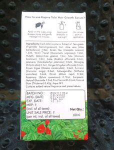 Kapiva Tulsi Hair Growth Serum Sealed