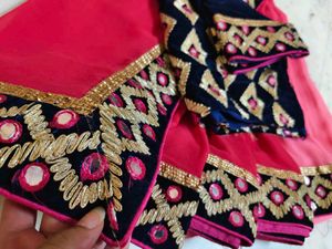 velvet border an blouse very nice 👍 saree 💌.