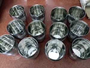 Steel Drinking Glasses (Set of 12)