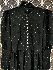 Polka Dot Black Dress