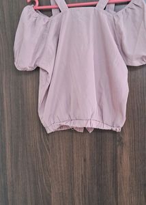 Pink Off Shoulder Top