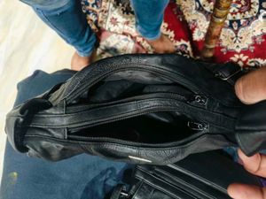 Black Leather Shoulder Bag