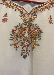 Floral Embroidered Pakistani Suit