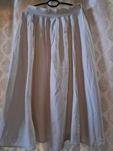 Elegant Beige Midi Skirt