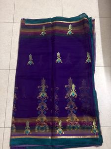 Elegant Purple Embroidered Saree
