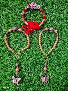 Women Rakhi Combo (3 pcs) — Heart & Butterfly