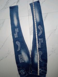 Distressed Denim Jeans