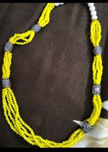 Long Pearl Necklace Set With Earrings
