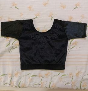 Black velvet blouse