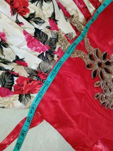 Red And Creme Gown