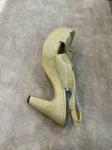 Gold Tone Shimmery Heel