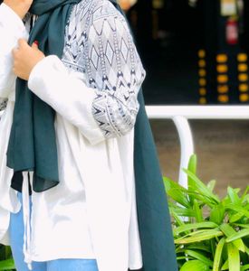 Open Type White Top. Can Pair It With Black Inner