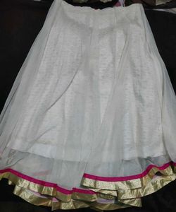 Anarkali Suit With Uppercoat Net Cotton Fabric