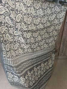Elegant Grey Printed ready to wear Saree