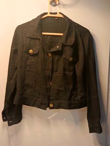 Stylish Black Denim Jacket &amp; Pants Set