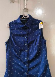 Anchor Print Sleeveless Top