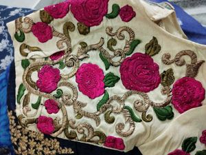 Fine Net Embroidered Bridal Saree