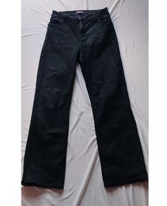 Black Flared Straight Jeans