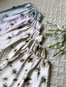 Floral Satin Skirt