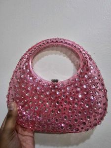 Brand New Glam Pink Crystal Bag
