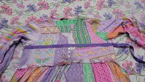 Patchwork Print Maxi Dress