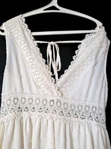 White Lace Mini Dress