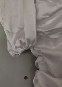 White Satin Smocked Bodycon Dress. Western Outfit/Party Wear.