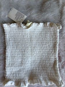 H&amp;M White Smocked Tube Top