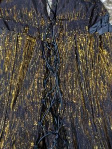 Black and Golden Halter Neck Corset Top