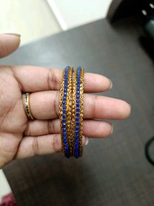 Blue and Gold Bangle Set