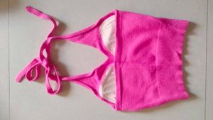 Pink Knit Halter Top