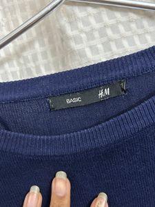 H&amp;M navy blue top